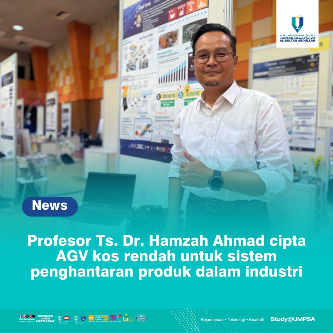 Profesor Ts. Dr. Hamzah Ahmad cipta AGV Kos Rendah Untuk Sistem Penghantaran Produk dalam Industri